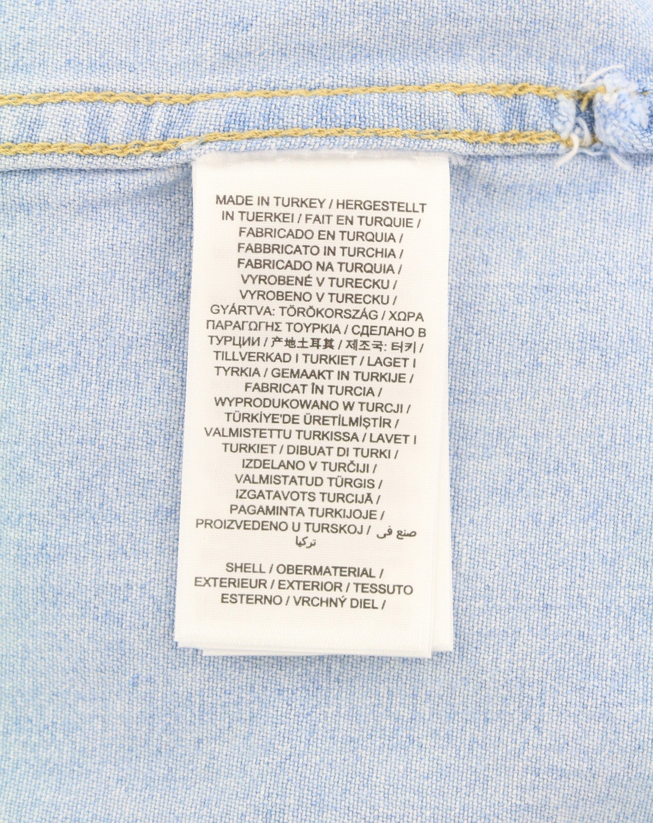 GANT Rel Denim Western Town Men Shirt XL Light Blue Snap Buttons Relaxed RRP199