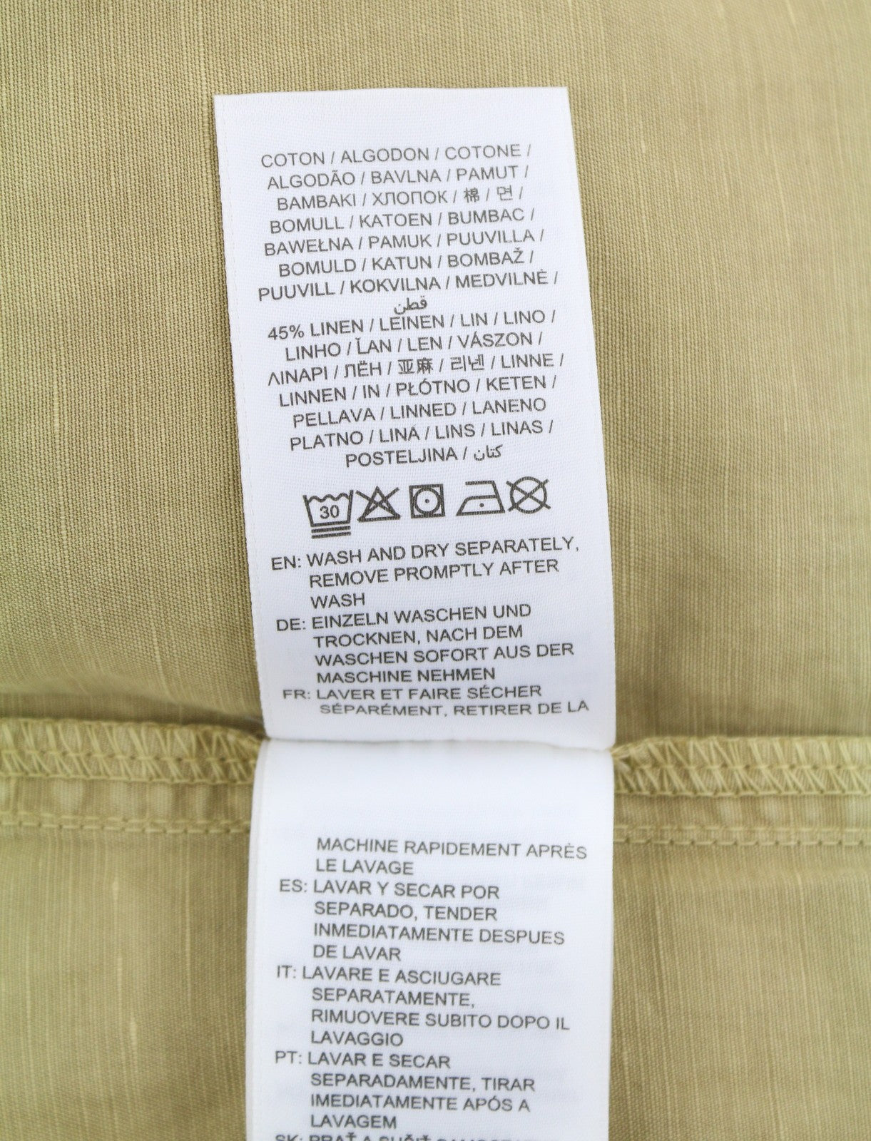 GANT GMNT Dyed Overshirt Men Jacket L Beige Linen Blend Button-Up Thin RRP170