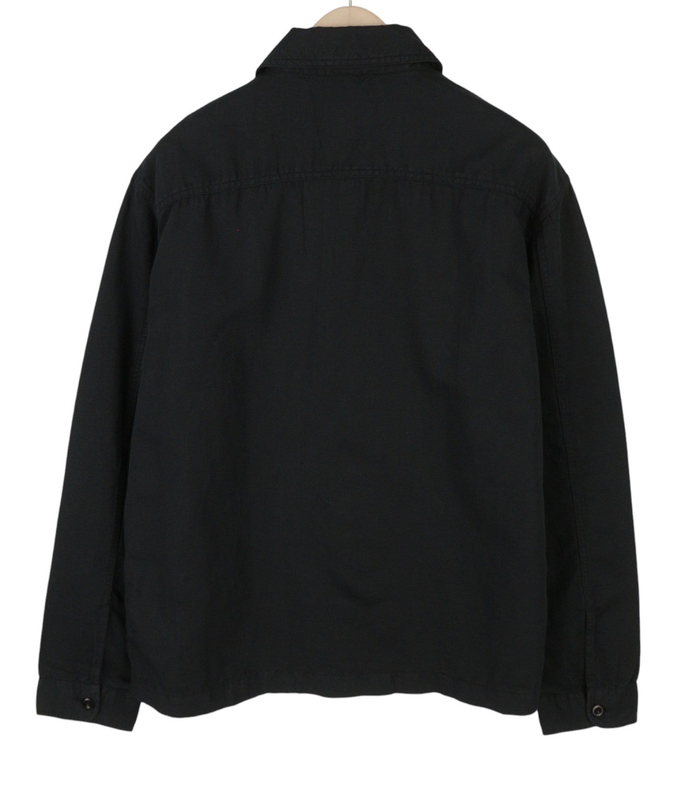 GANT GMNT Dyed Overshirt Men Jacket XL Black Linen Blend Button-Up Logo Thin