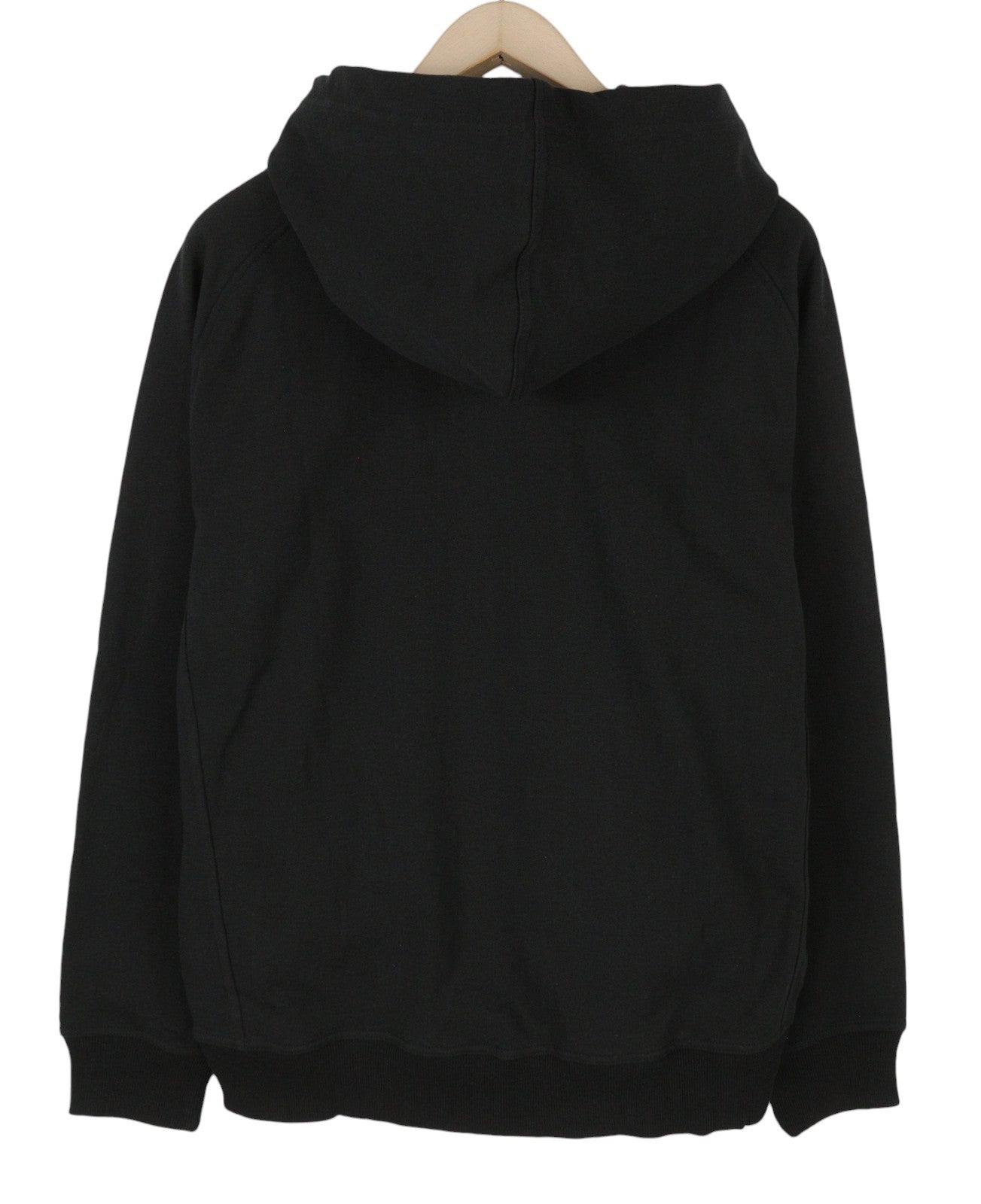 CALVIN KLEIN Men Hoodie XL Black Hooded Pockets Cotton Logo Oversized Pullover