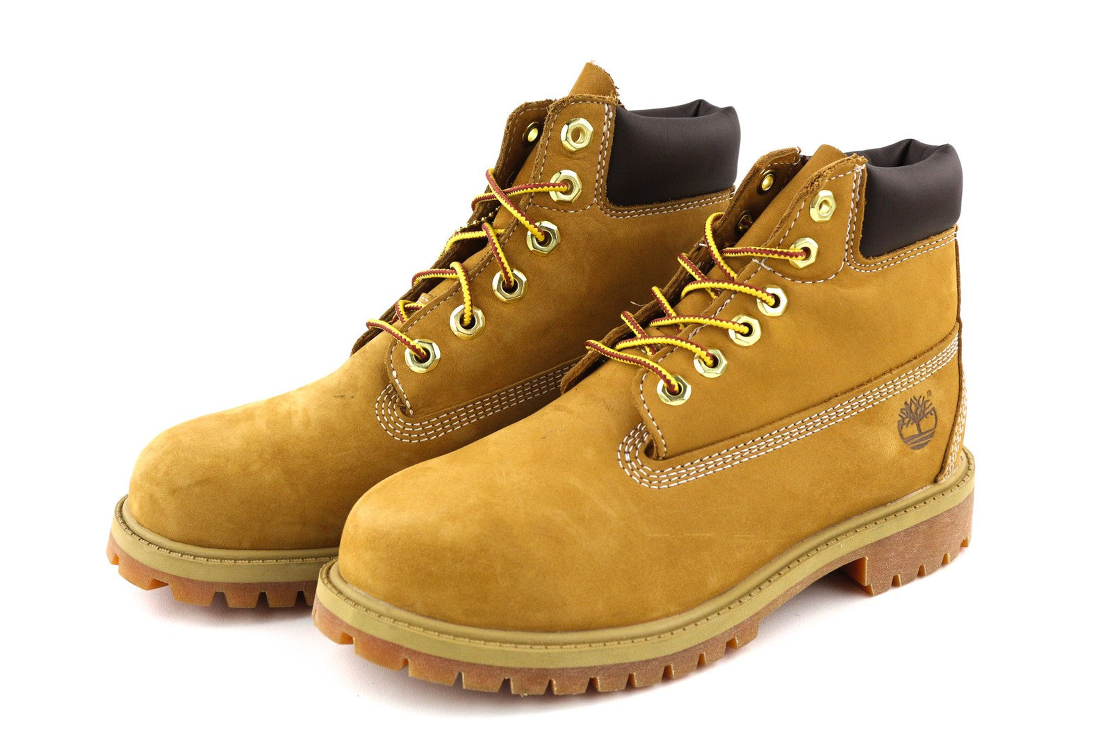 TIMBERLAND 12909-A3430 Boys Shoes EU35/35.5 Brown Leather Lace-Up Classic Boots