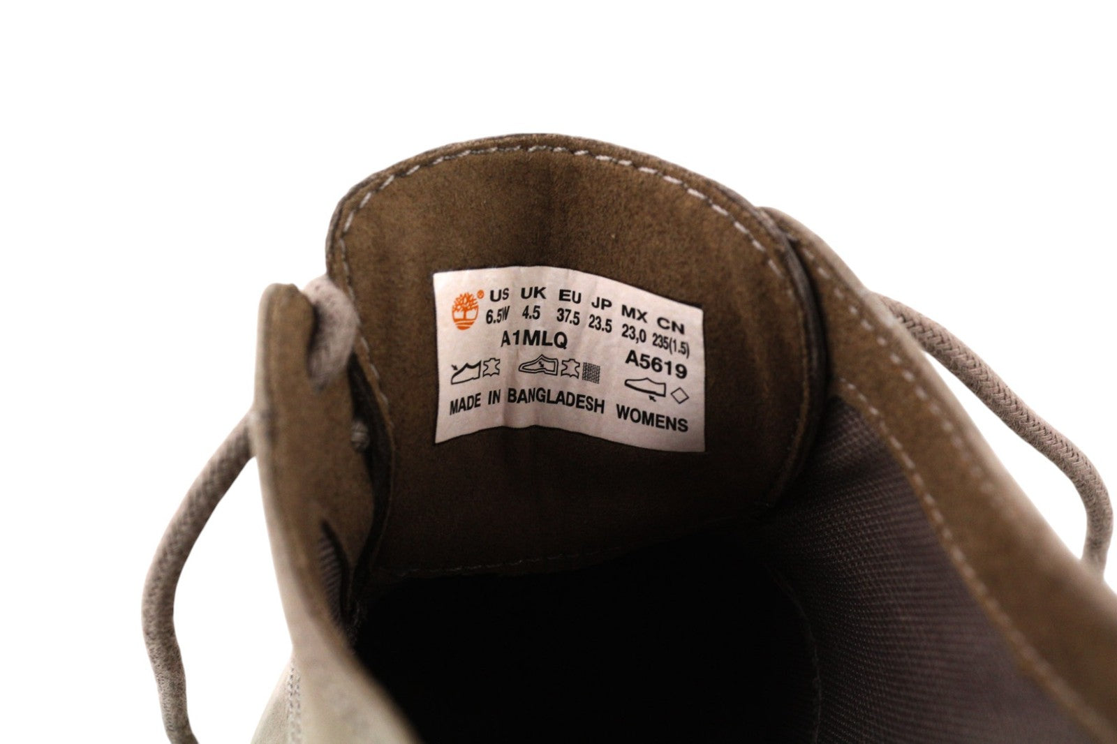 TIMBERLAND A1MLQ-A5619 Women Shoes EU37.5/38 Grey Brown Leather Laced Low-Top