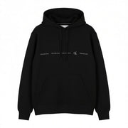 CALVIN KLEIN Men Hoodie XL Black Kangaroo Pocket Front Logo Hooded Pullover