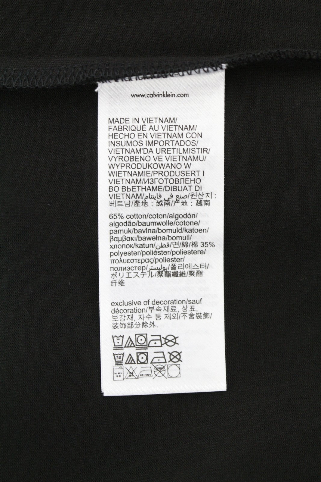 CALVIN KLEIN Men Hoodie XL Black Kangaroo Pocket Front Logo Hooded Pullover