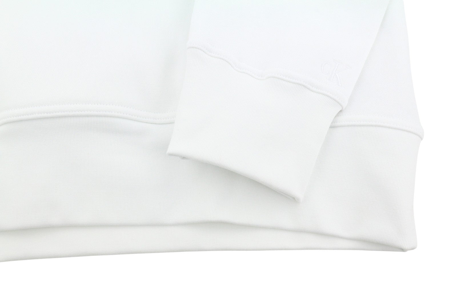 CALVIN KLEIN Men Hoodie XL Bright White Kangaroo Pocket Hooded Logo Pullover