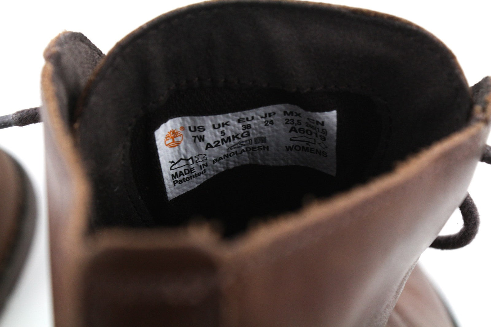 TIMBERLAND A2MKG-A6019 moteriški batai EU37.5/38 tamsiai rudi odiniai laisvalaikio batai su raišteliais 