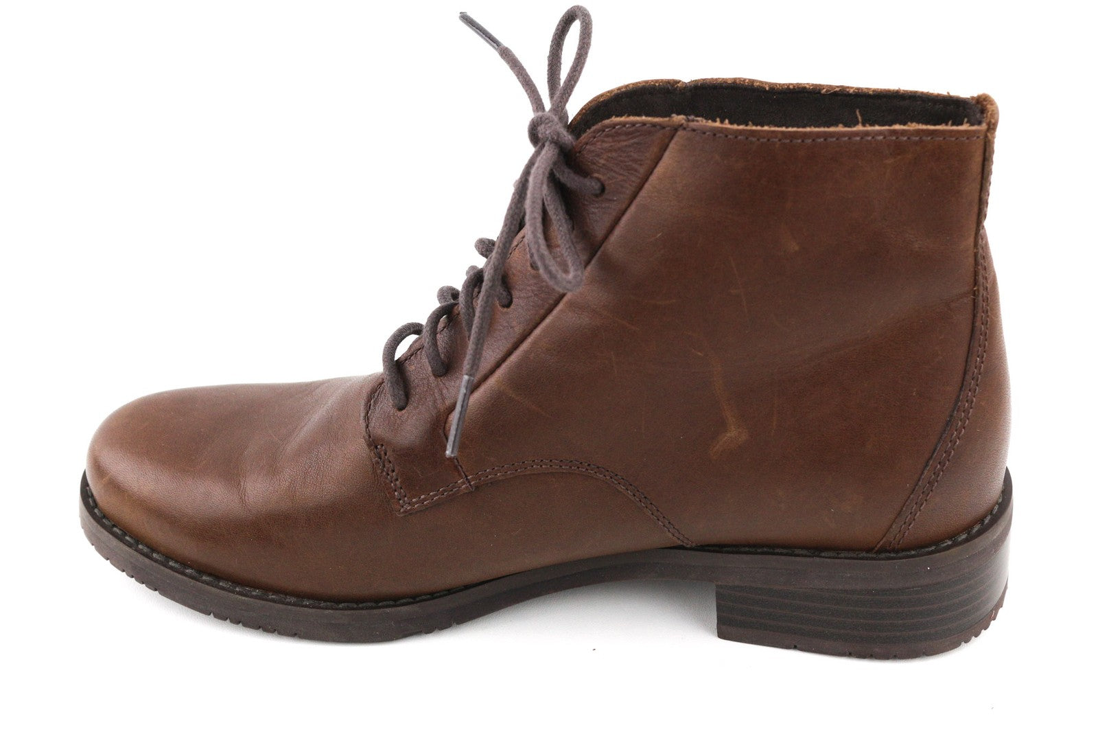 TIMBERLAND A2MKG-A6019 moteriški batai EU37.5/38 tamsiai rudi odiniai laisvalaikio batai su raišteliais 