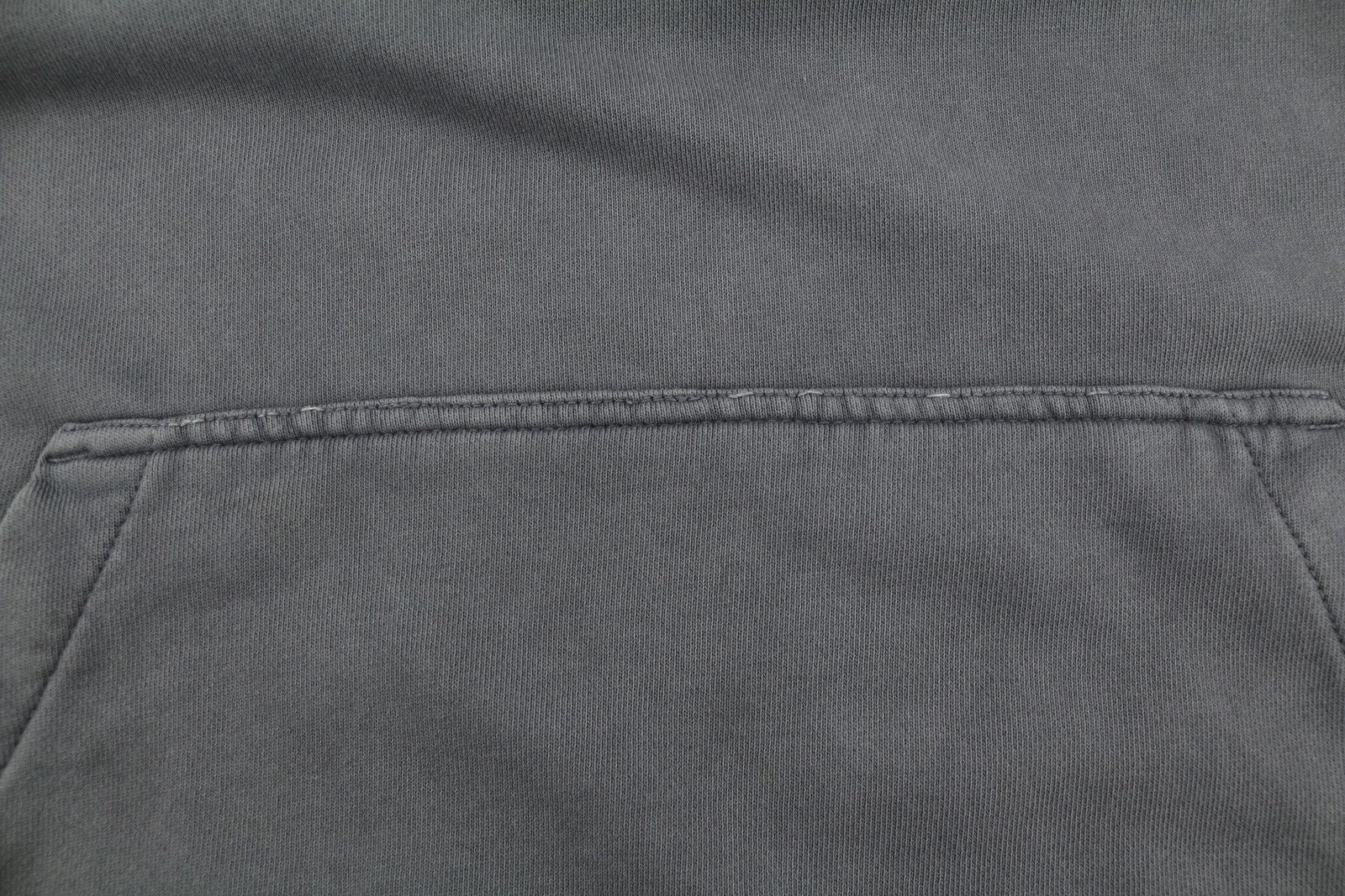 CALVIN KLEIN Men Hoodie 2XL Grey Faded Kangaroo Pocket Embroidered Logo Pullover