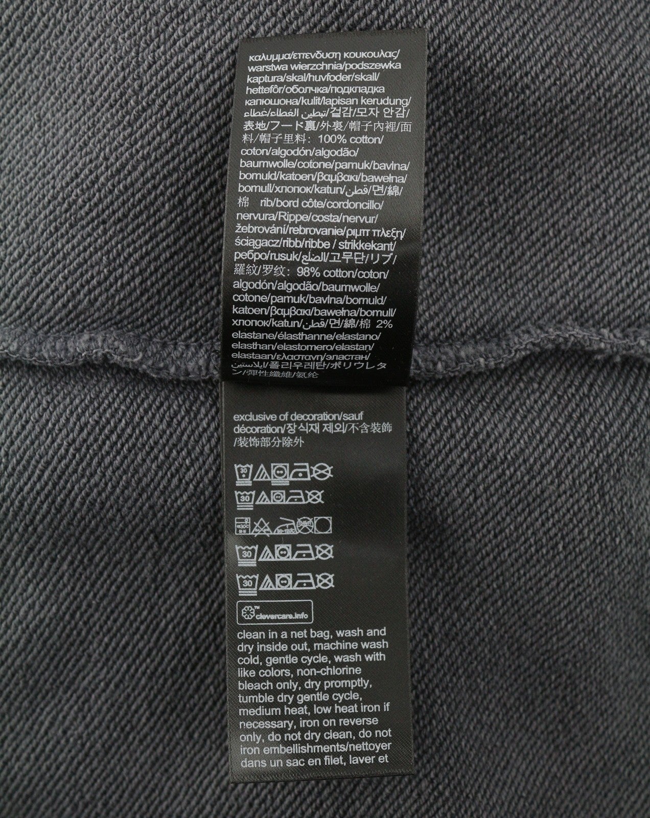 CALVIN KLEIN Men Hoodie 2XL Grey Faded Kangaroo Pocket Embroidered Logo Pullover