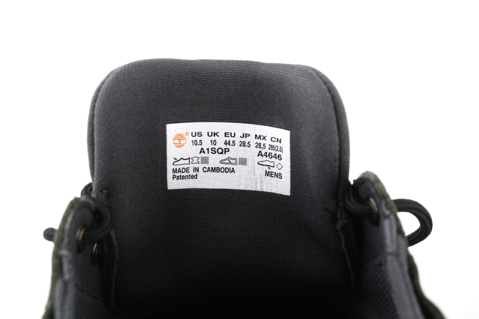 TIMBERLAND A1SQP-A4646 vyriški batai EU43.5/44.5 juodi odiniai laisvalaikio batai žemakulniai su raišteliais 