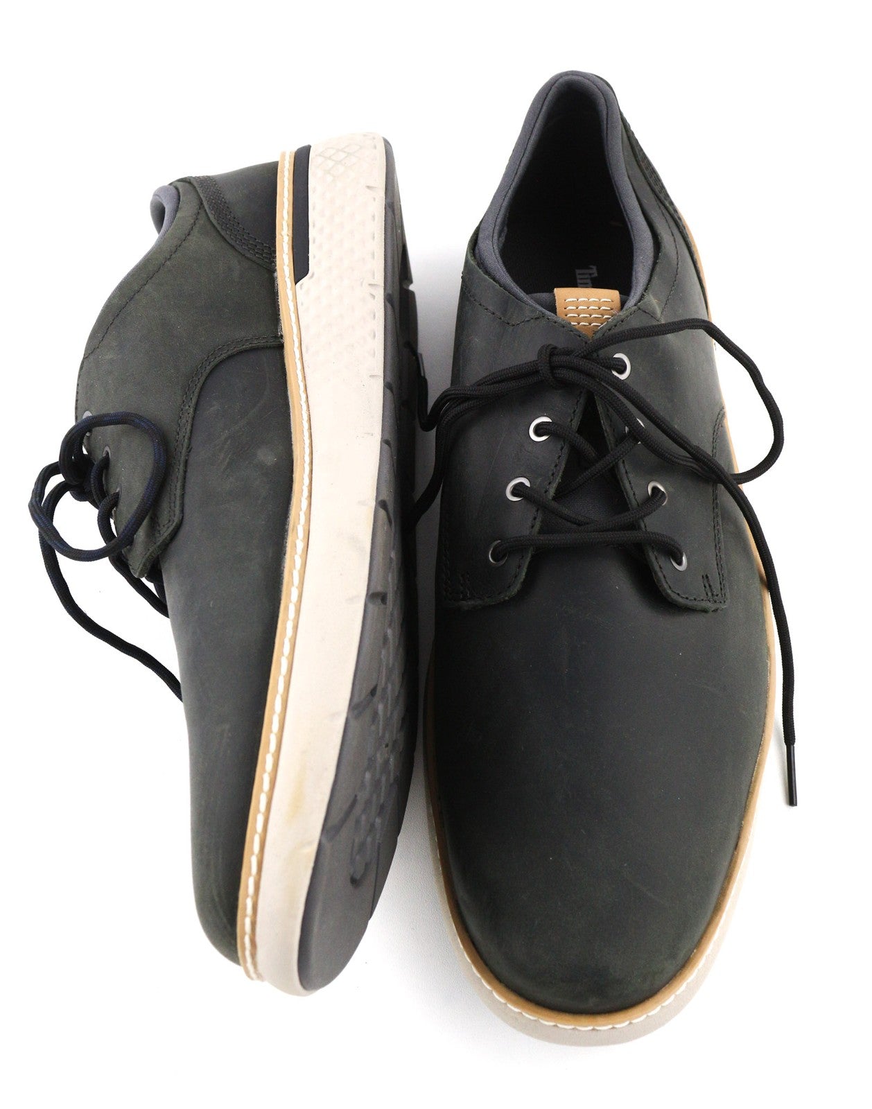 TIMBERLAND A1SQP-A4646 vyriški batai EU43.5/44.5 juodi odiniai laisvalaikio batai žemakulniai su raišteliais 