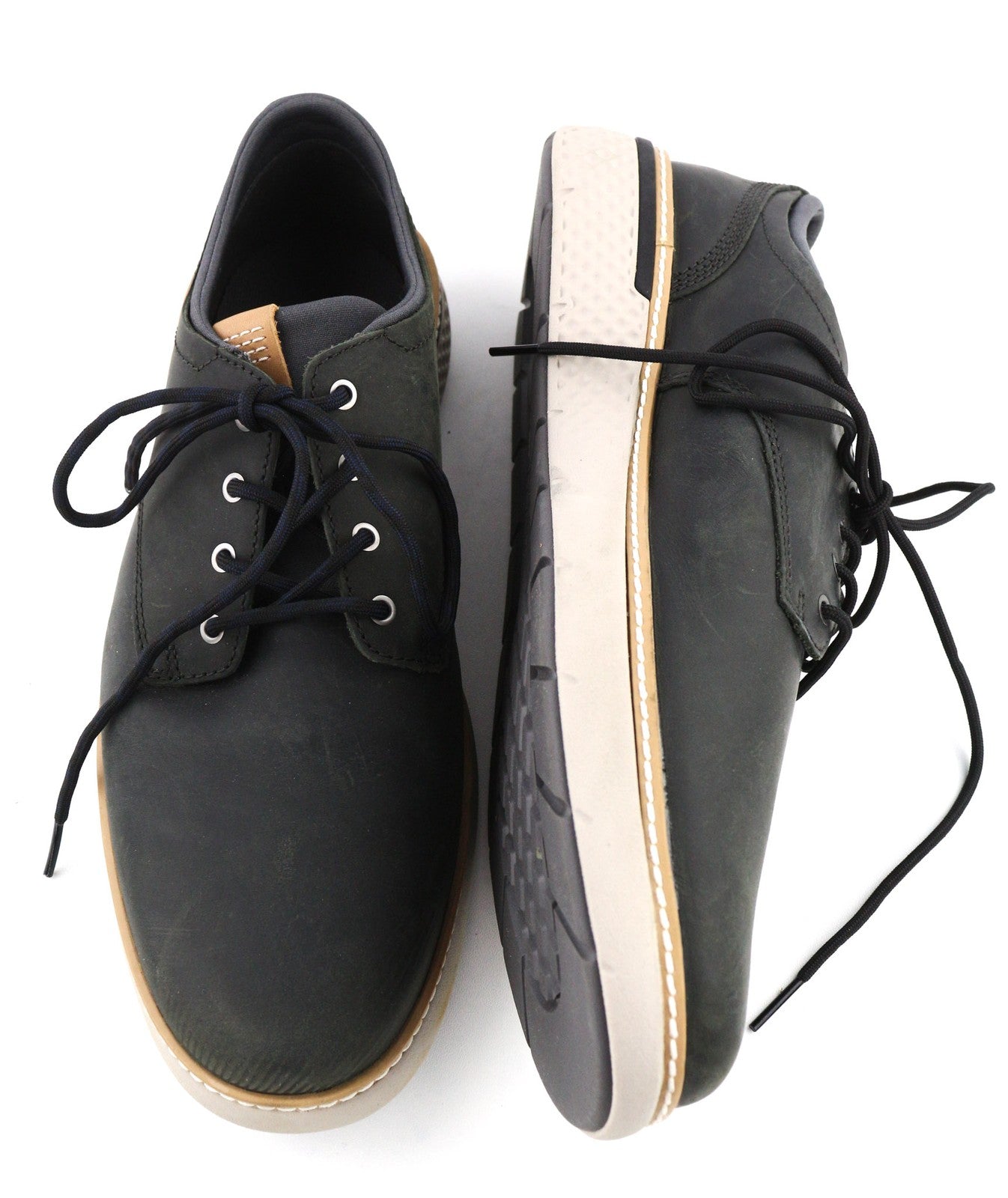 TIMBERLAND A1SQP-A4646 vyriški batai EU43.5/44.5 juodi odiniai laisvalaikio batai žemakulniai su raišteliais 