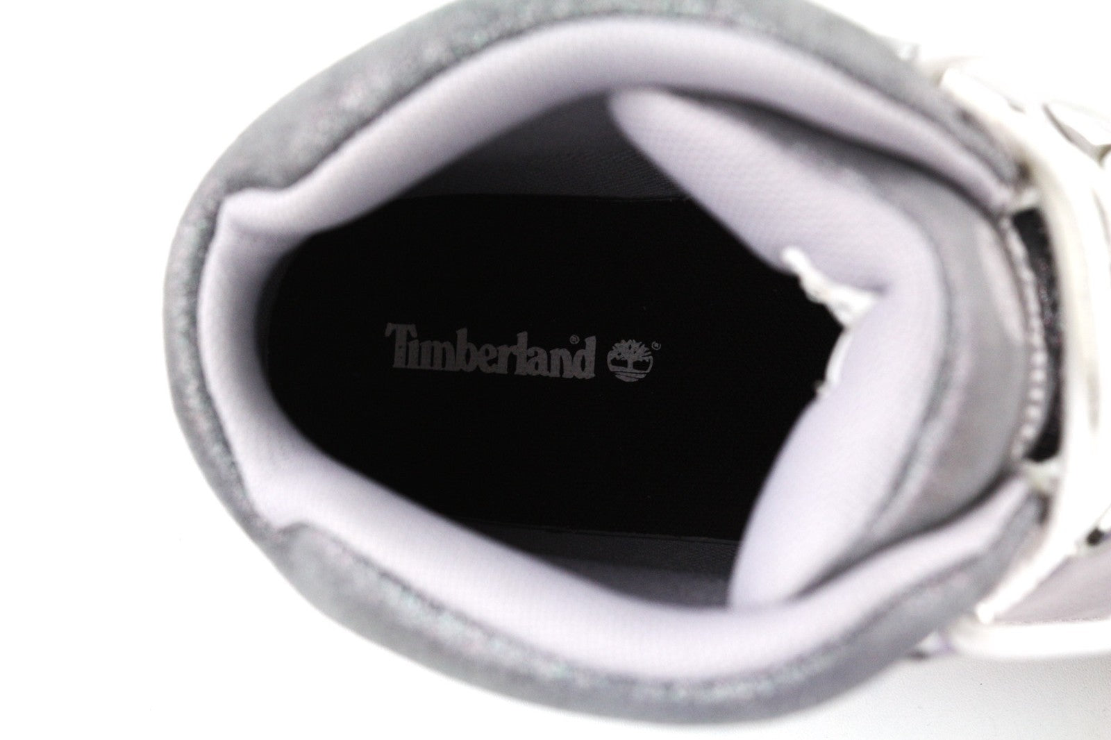 TIMBERLAND A22B6-A40122 Girls Shoes EU37/38 Grey Leather High-Top Lace-Up