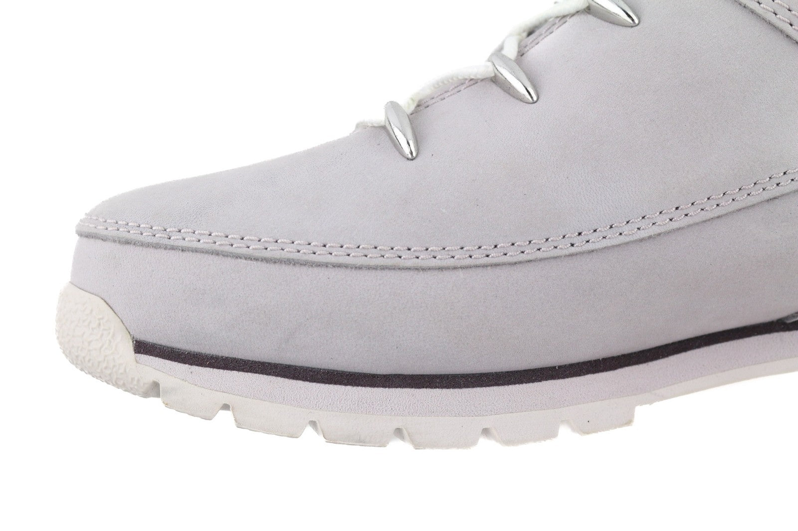 TIMBERLAND A22B6-A40122 Girls Shoes EU37/38 Grey Leather High-Top Lace-Up