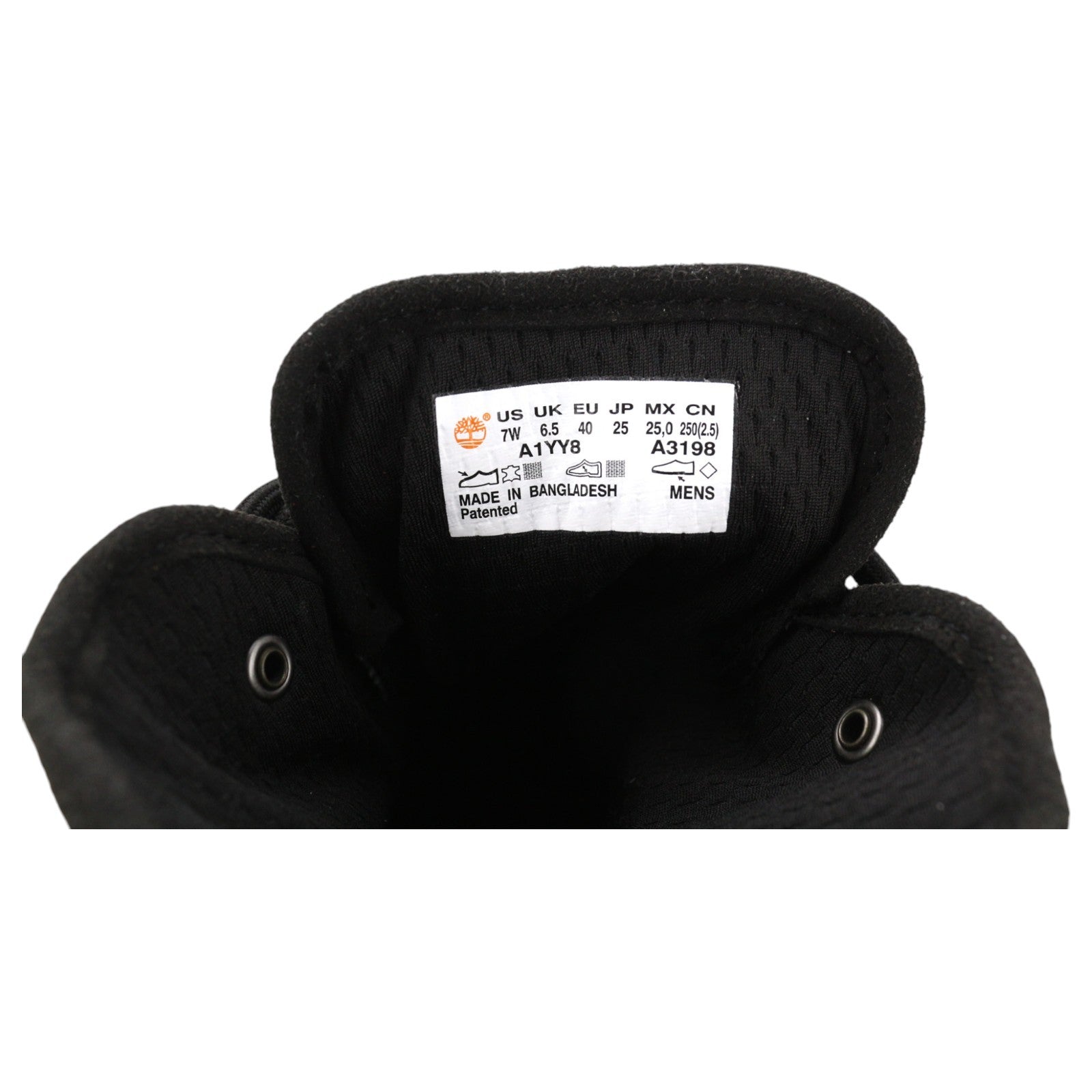 TIMBERLAND A1YY8-A3198 Men Trainers EU40/41 Black Leather High-Top Sneaker Look