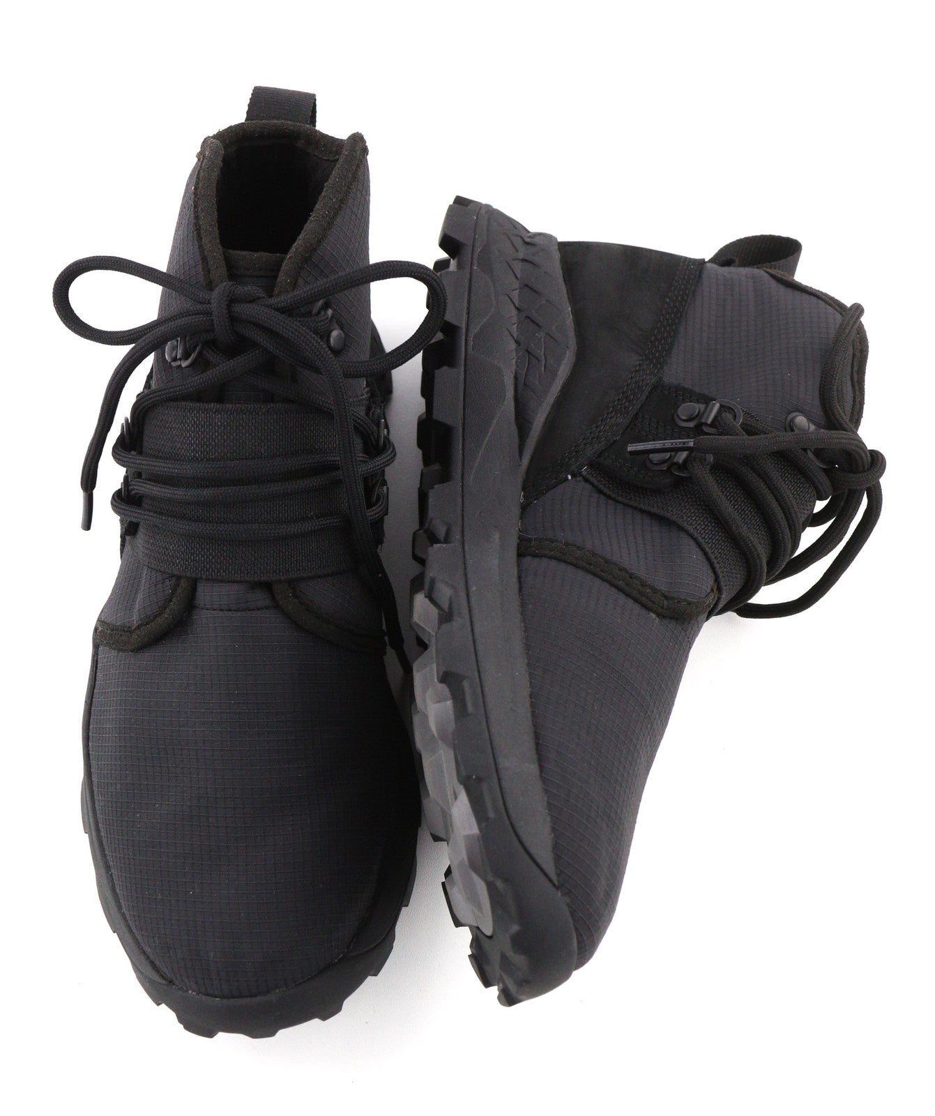 TIMBERLAND A1YY8-A3198 Men Trainers EU40/41 Black Leather High-Top Sneaker Look