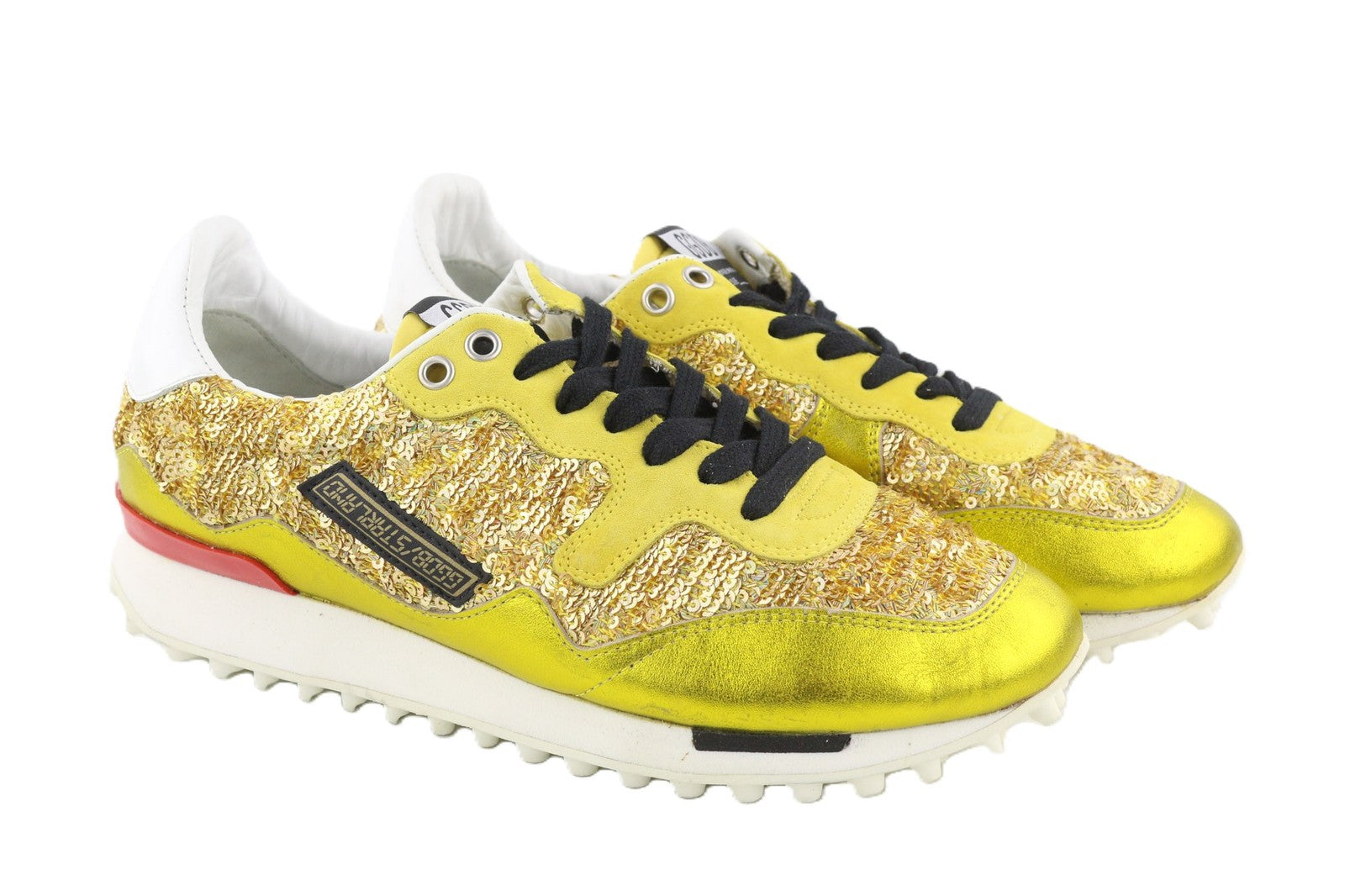 GOLDEN GOOSE Starland Women Trainers EU39 Golden Leather Sequin Casual Sneaker