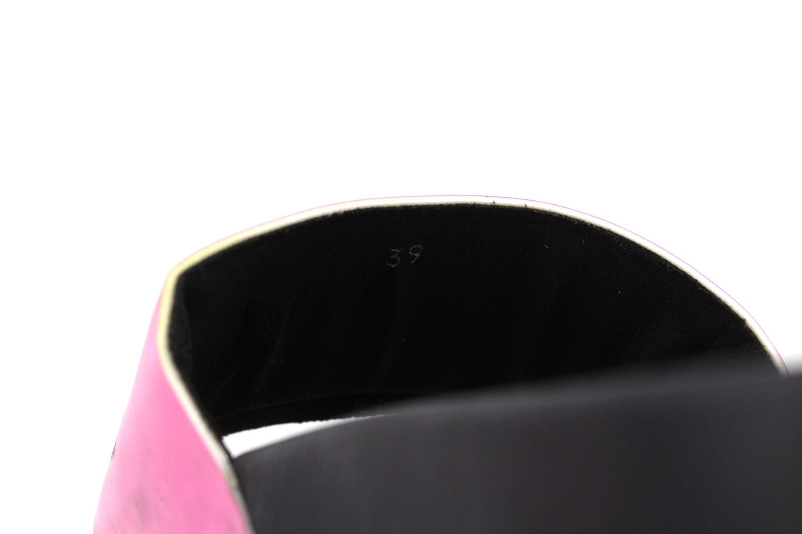 GOLDEN GOOSE Poolstar Women Slippers EU39 Pink Black Slip-On Summer Logo