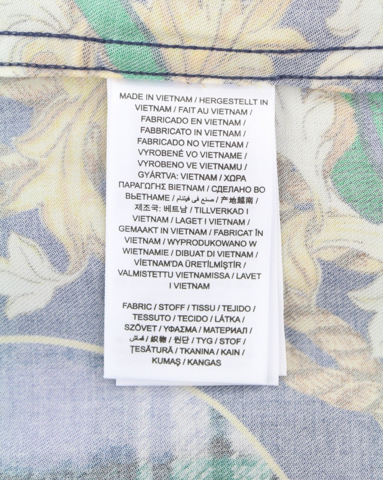 GANT Rel Chain Print Lyocell Town Men Shirt L Evening Blue Relaxed Fit Casual