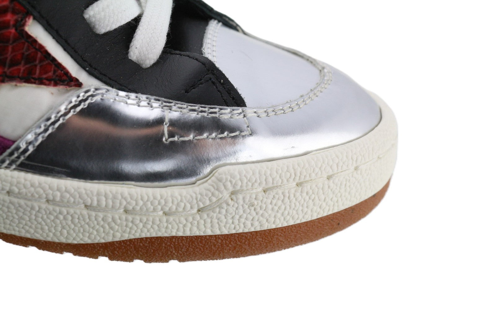 GOLDEN GOOSE Noah Women Trainers EU39 Multicolour Snake Leather High-Top Laced