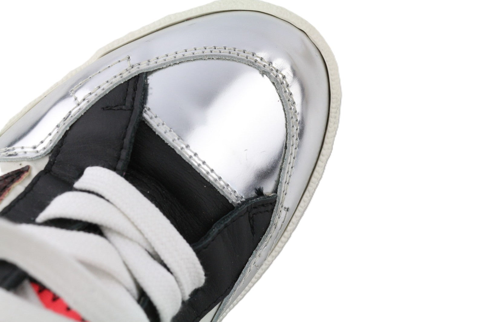 GOLDEN GOOSE Noah Women Trainers EU39 Multicolour Snake Leather High-Top Laced