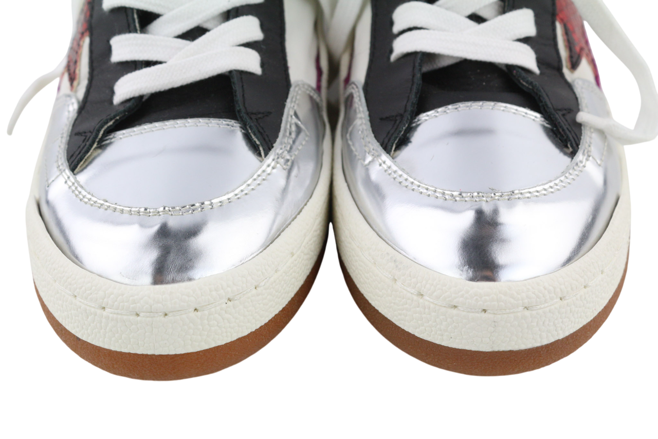 GOLDEN GOOSE Noah Women Trainers EU39 Multicolour Snake Leather High-Top Laced