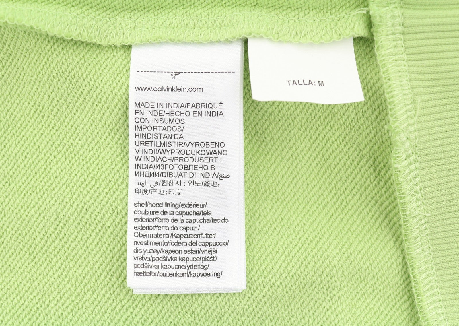 CALVIN KLEIN Men Hoodie S Jaded Green Kangaroo Pocket Logo Hooded Pullover