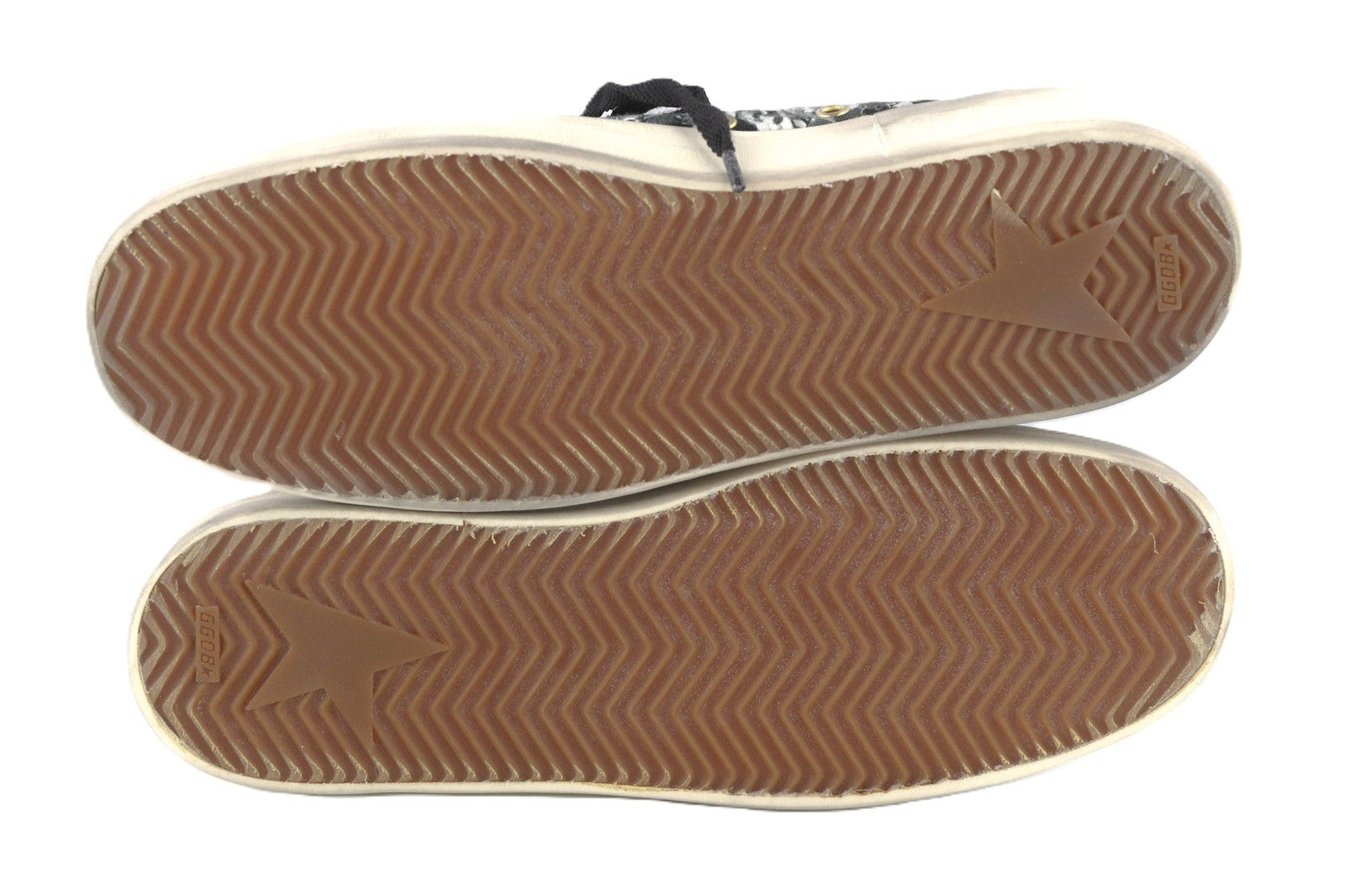 GOLDEN GOOSE Walk Men Trainers EU43 Grey Pattern Aged Casual Lace-Up