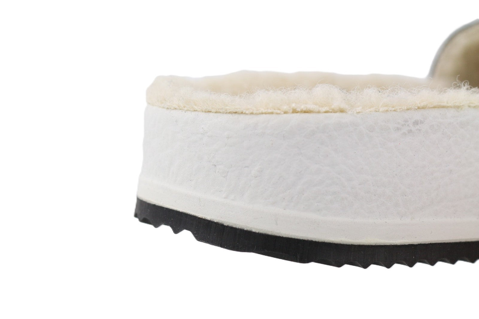 GOLDEN GOOSE Poolstar Women Slippers EU39 White Beige Faux Fur Slip-On Style