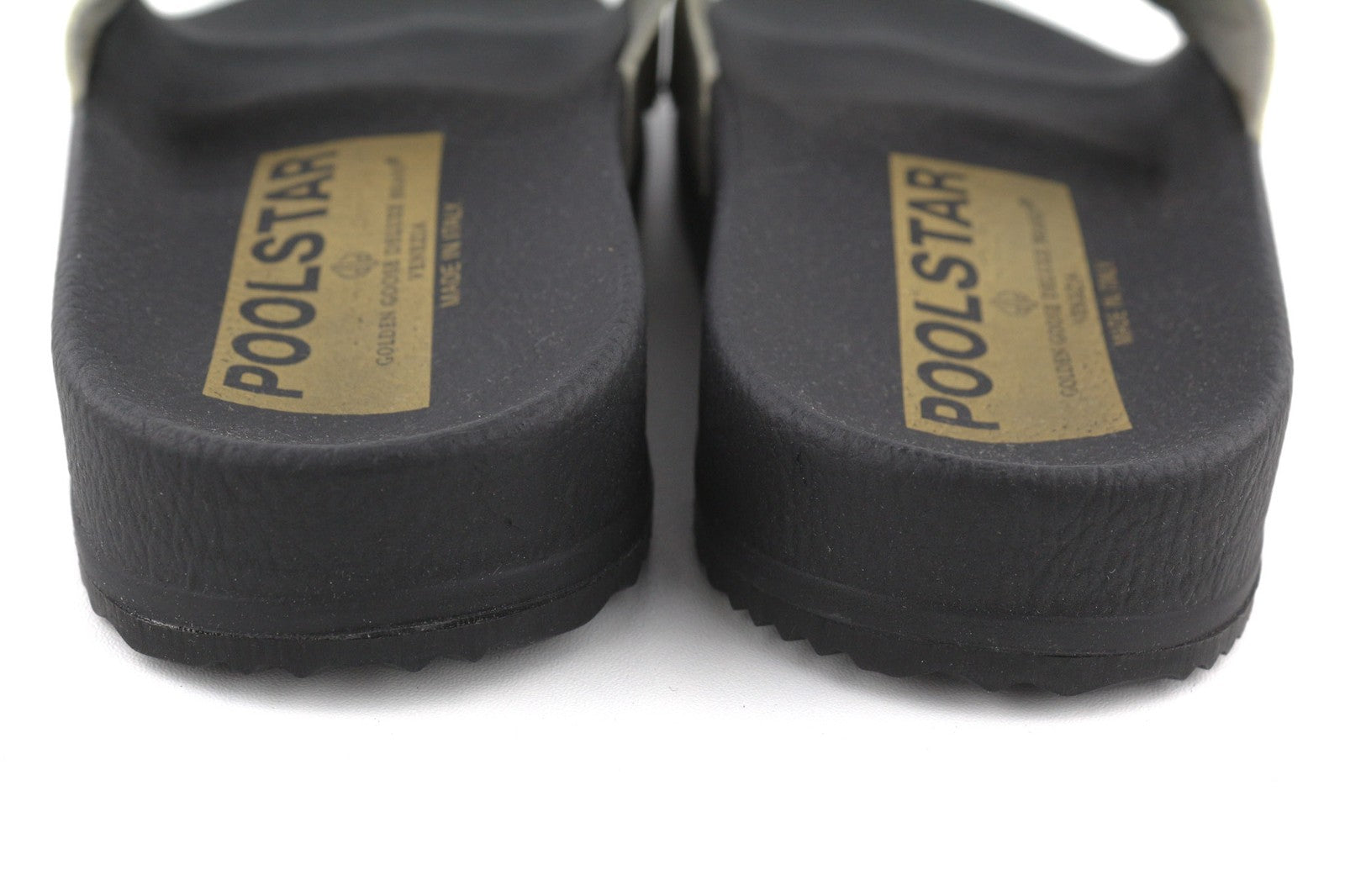 GOLDEN GOOSE Poolstar Women Slippers EU39 Black White Slip-On Summer Pair