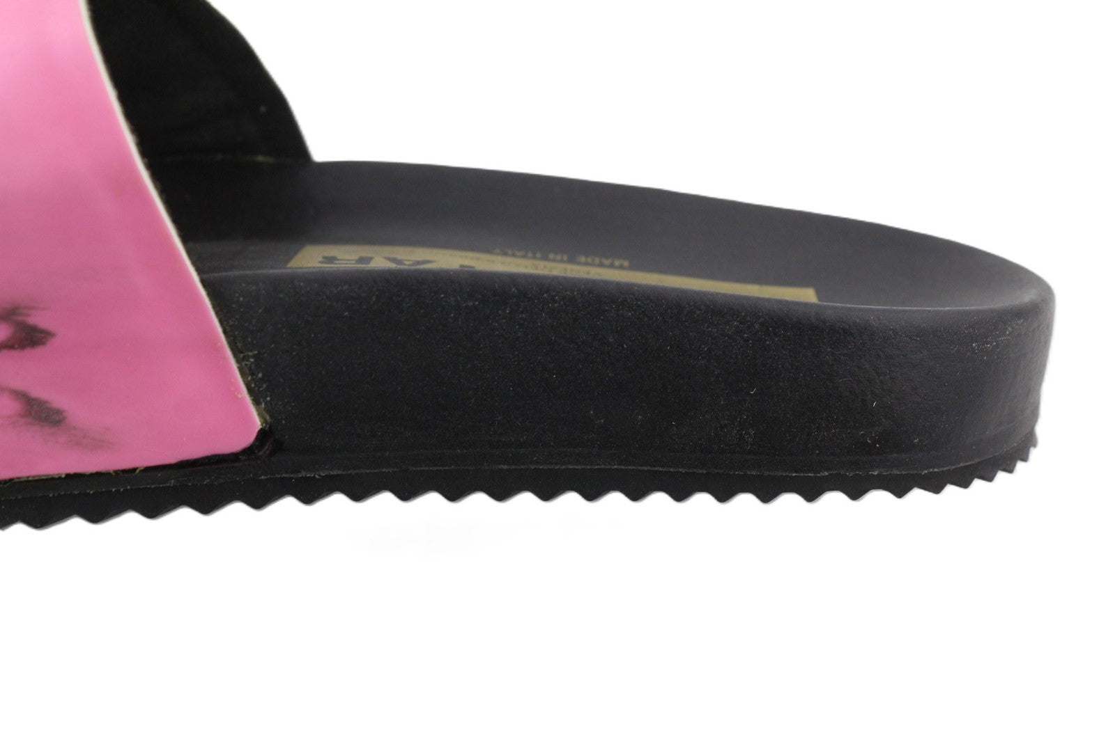 GOLDEN GOOSE Poolstar Women Slippers EU39 Pink Black Slip-On Casual Summer