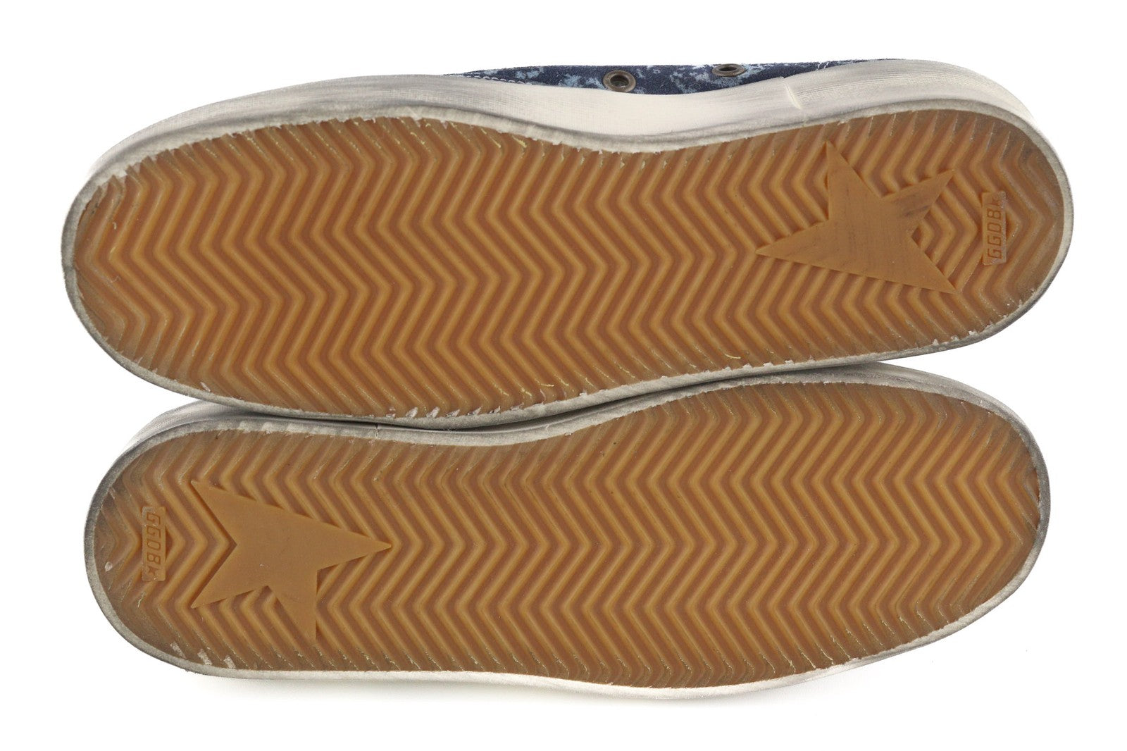 „GOLDEN GOOSE California“ moteriški sportbačiai, 39 dydis, mėlyni, sendinto rašto, žemapadžiai, suvarstyti. 