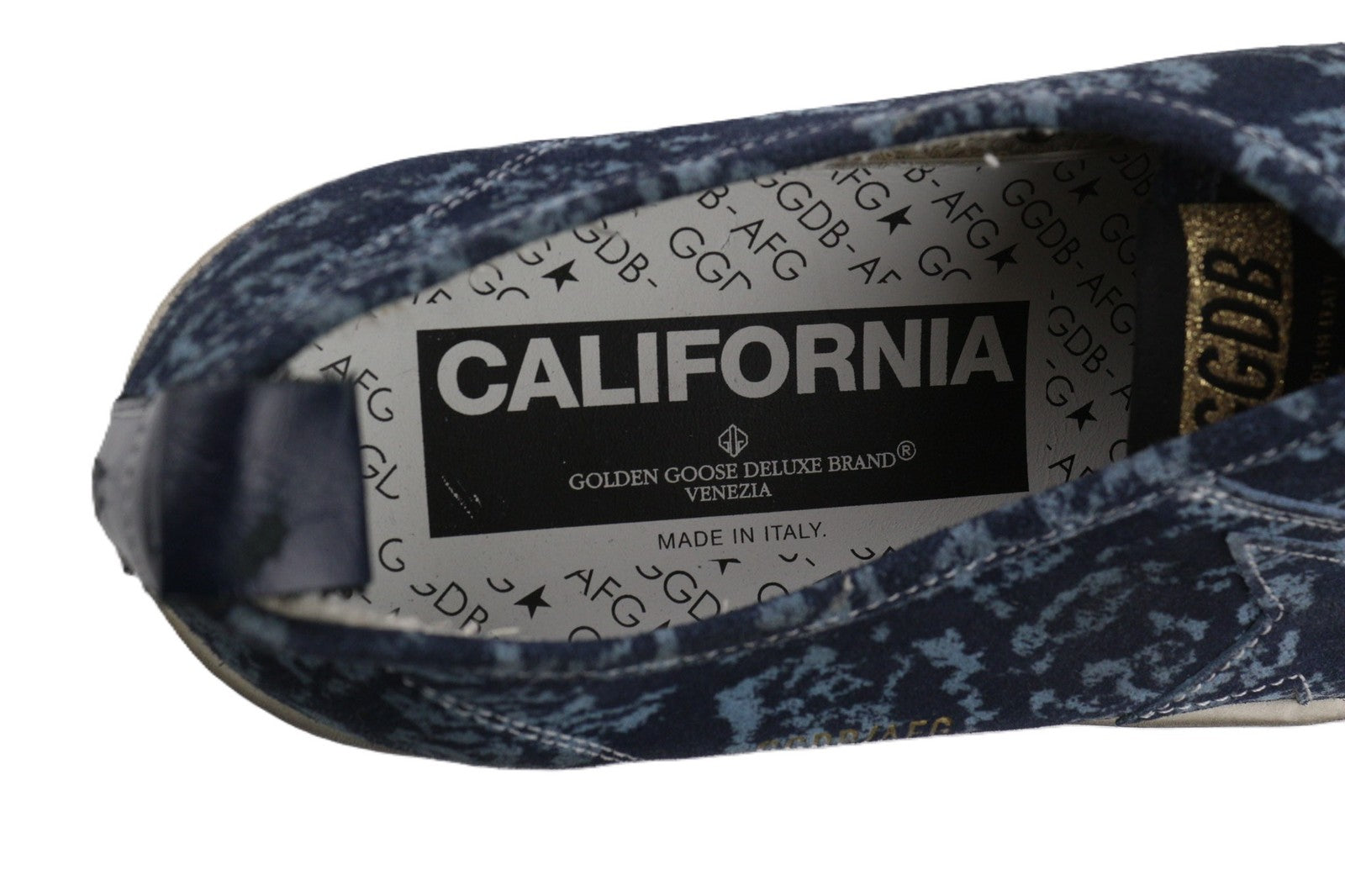 „GOLDEN GOOSE California“ moteriški sportbačiai, 39 dydis, mėlyni, sendinto rašto, žemapadžiai, suvarstyti. 