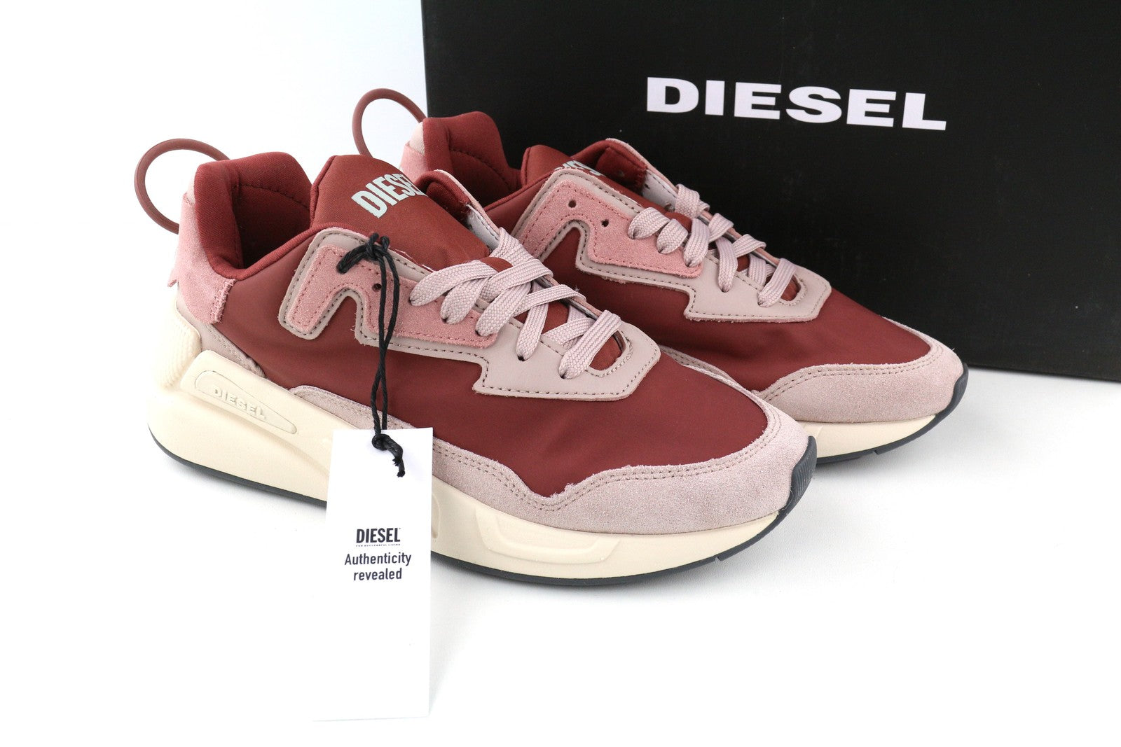 DIESEL S-Serendipity Women Trainers EU36 Pink Low Textile Laced Sneakers RRP150