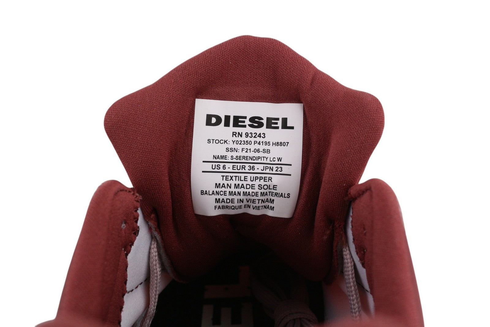 DIESEL S-Serendipity Women Trainers EU36 Pink Low Textile Laced Sneakers RRP150