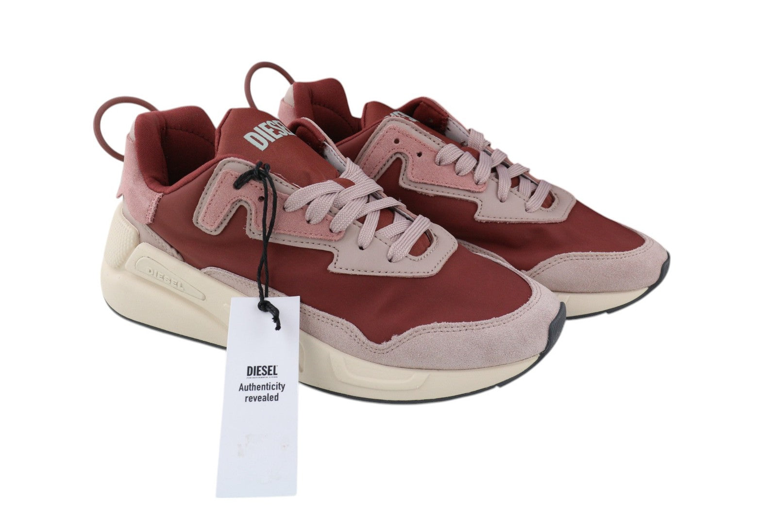 DIESEL S-Serendipity Women Trainers EU36 Pink Low Textile Laced Sneakers RRP150