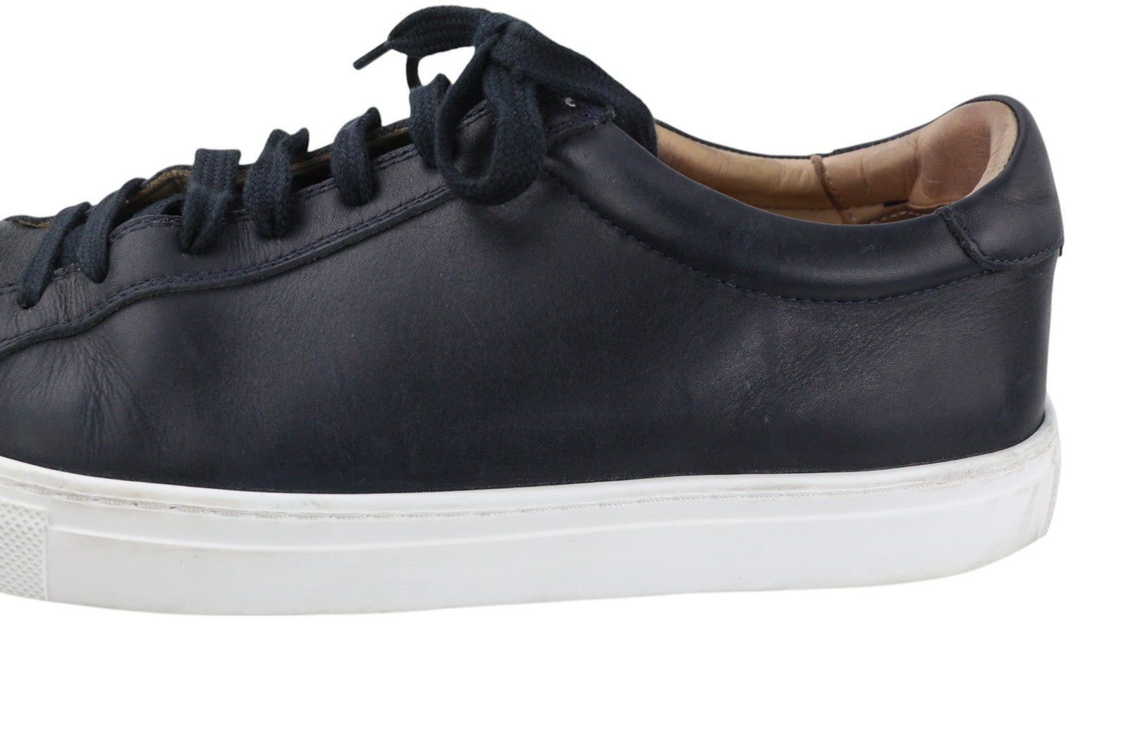 SUITSUPPLY Men Shoes EU45 Navy Blue Leather Low-Top Laced Sneaker