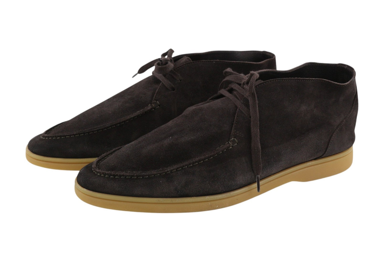 SUITSUPPLY Men Shoes EU43 Dark Brown Leather Suede High Top Casual