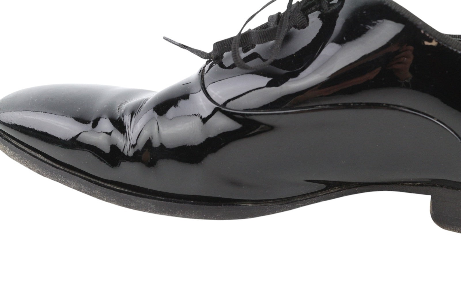 SUITSUPPLY Men Shoes EU41.5 Black Lacquered Formal Laced Low-Top