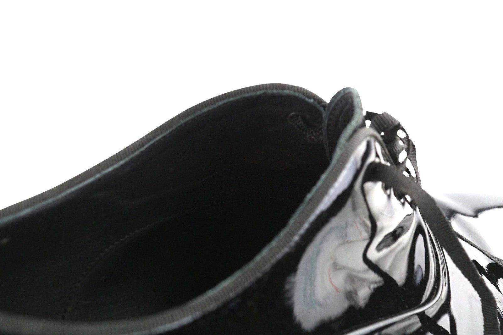 SUITSUPPLY Men Shoes EU41.5 Black Lacquered Formal Laced Low-Top