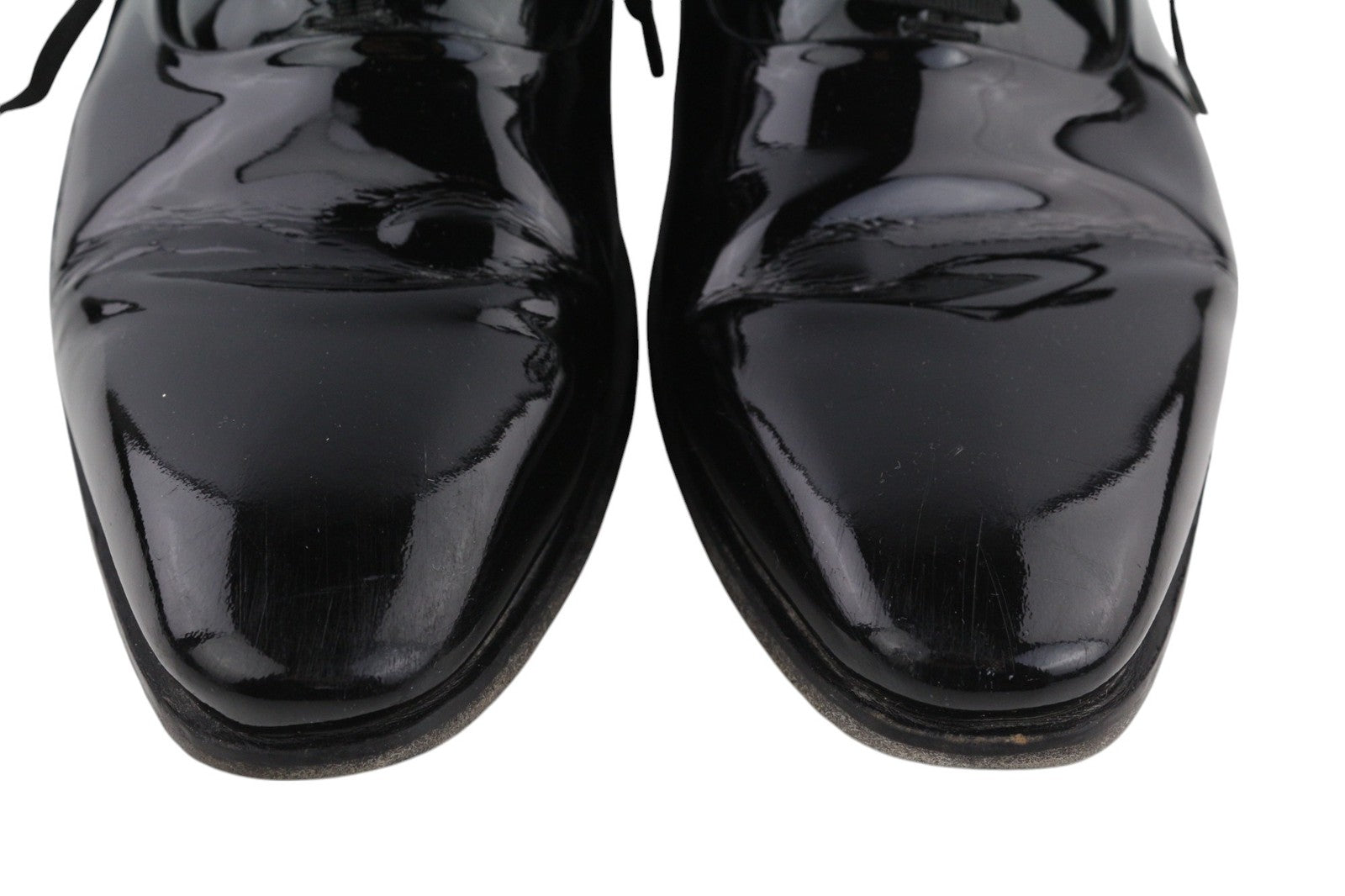 SUITSUPPLY Men Shoes EU41.5 Black Lacquered Formal Laced Low-Top