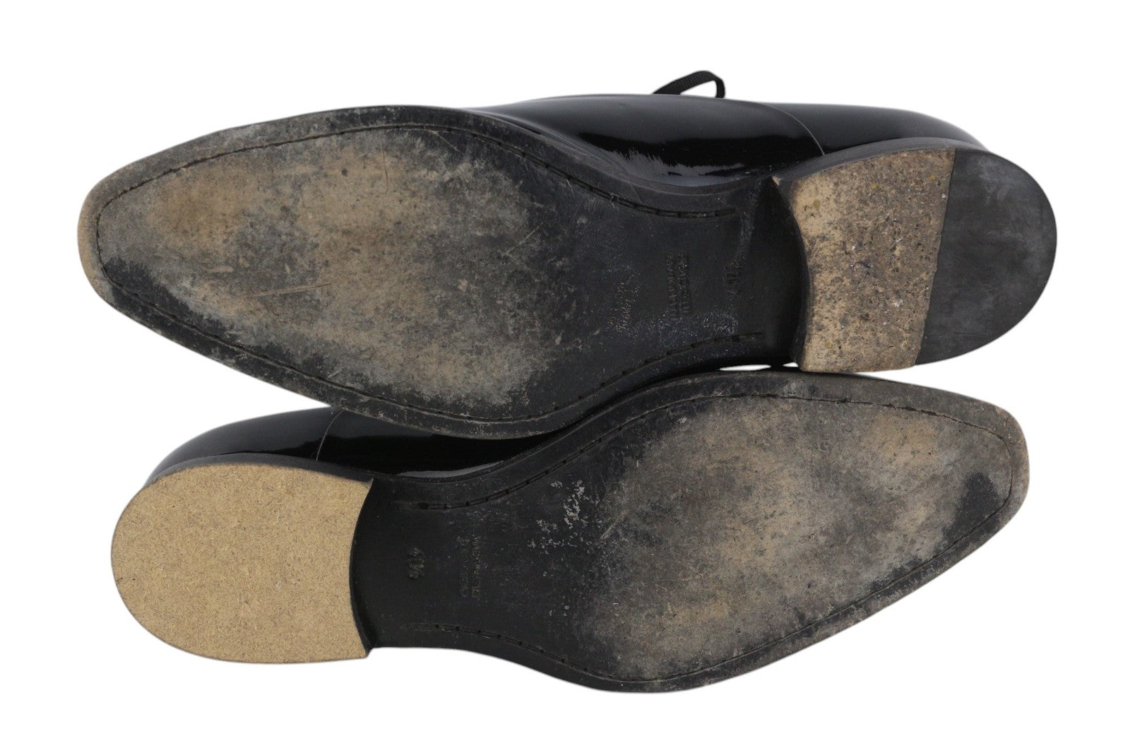 SUITSUPPLY Men Shoes EU41.5 Black Lacquered Formal Laced Low-Top