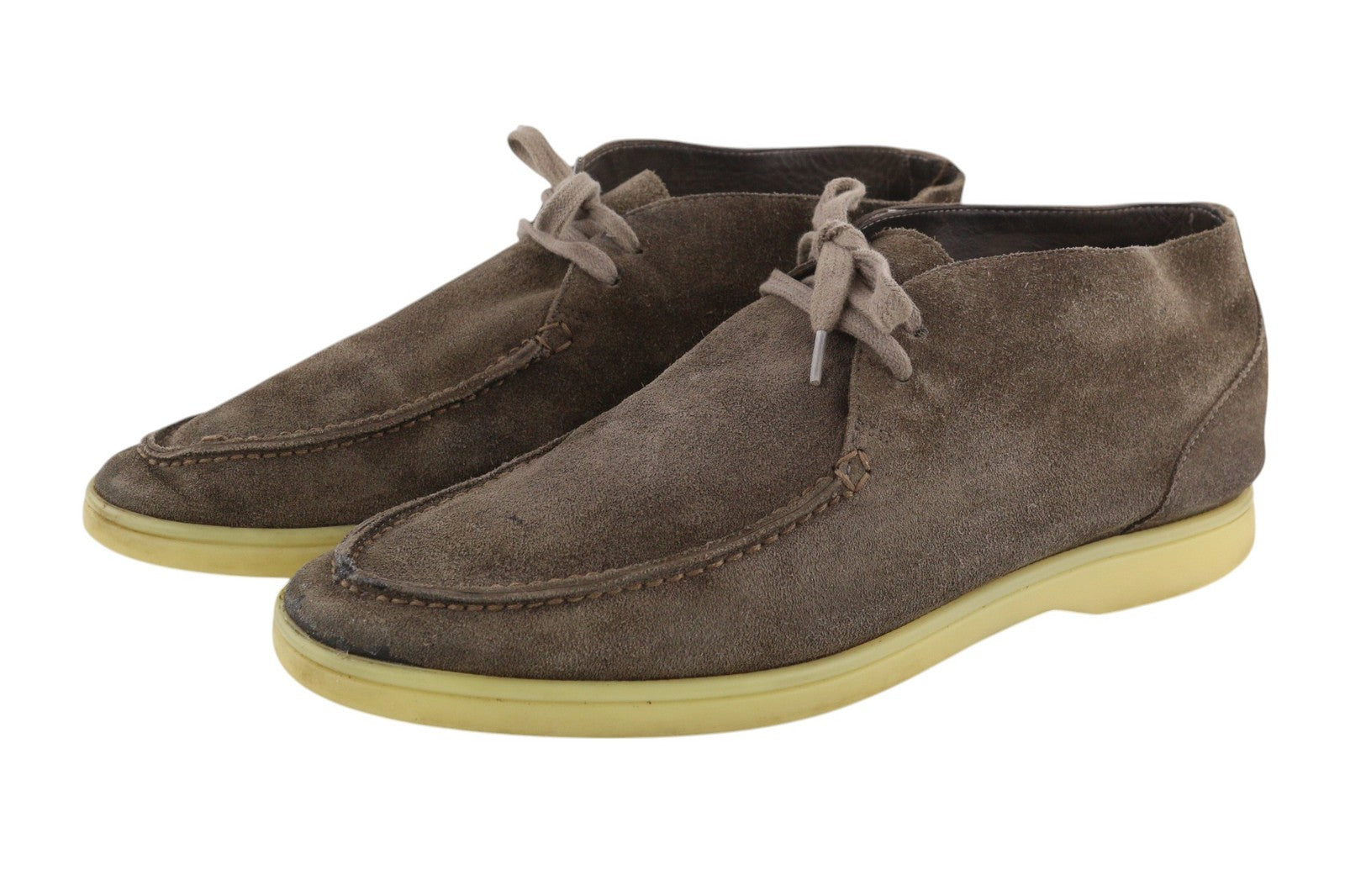 SUITSUPPLY Men Shoes EU43 Brown Leather Suede High-Top Casual Laced