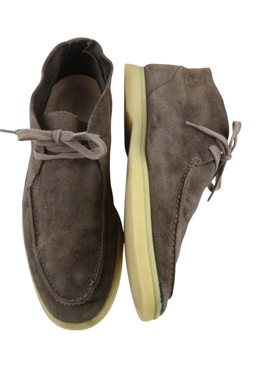 SUITSUPPLY Men Shoes EU43 Brown Leather Suede High-Top Casual Laced