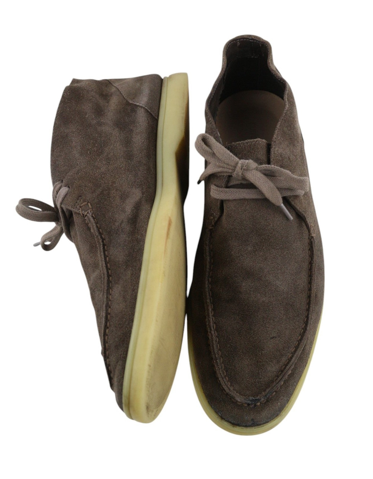 SUITSUPPLY Men Shoes EU43 Brown Leather Suede High-Top Casual Laced