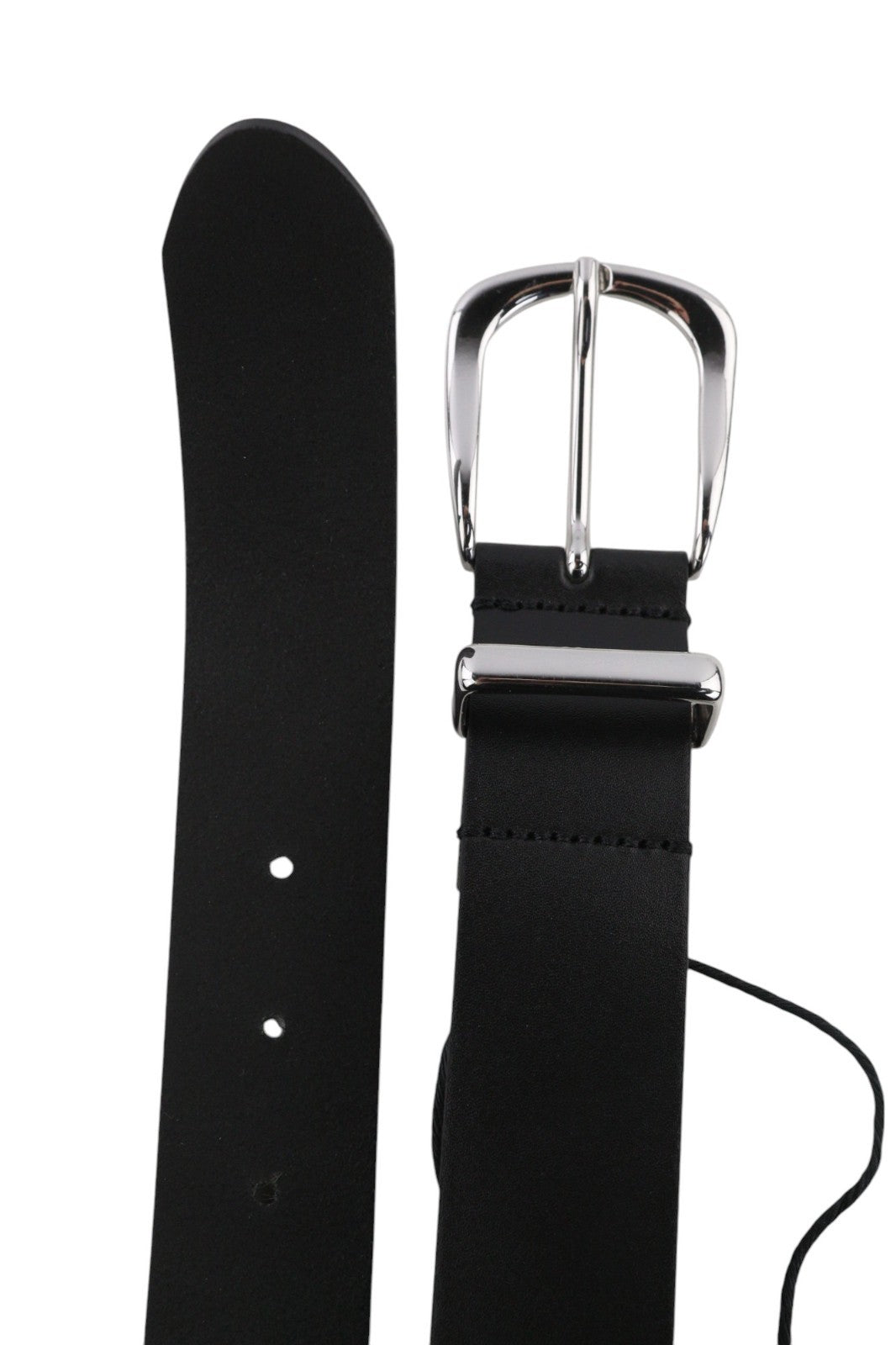 DIESEL D-Burny Women Belt 90 cm Black Leather Detailed Buckled RRP180