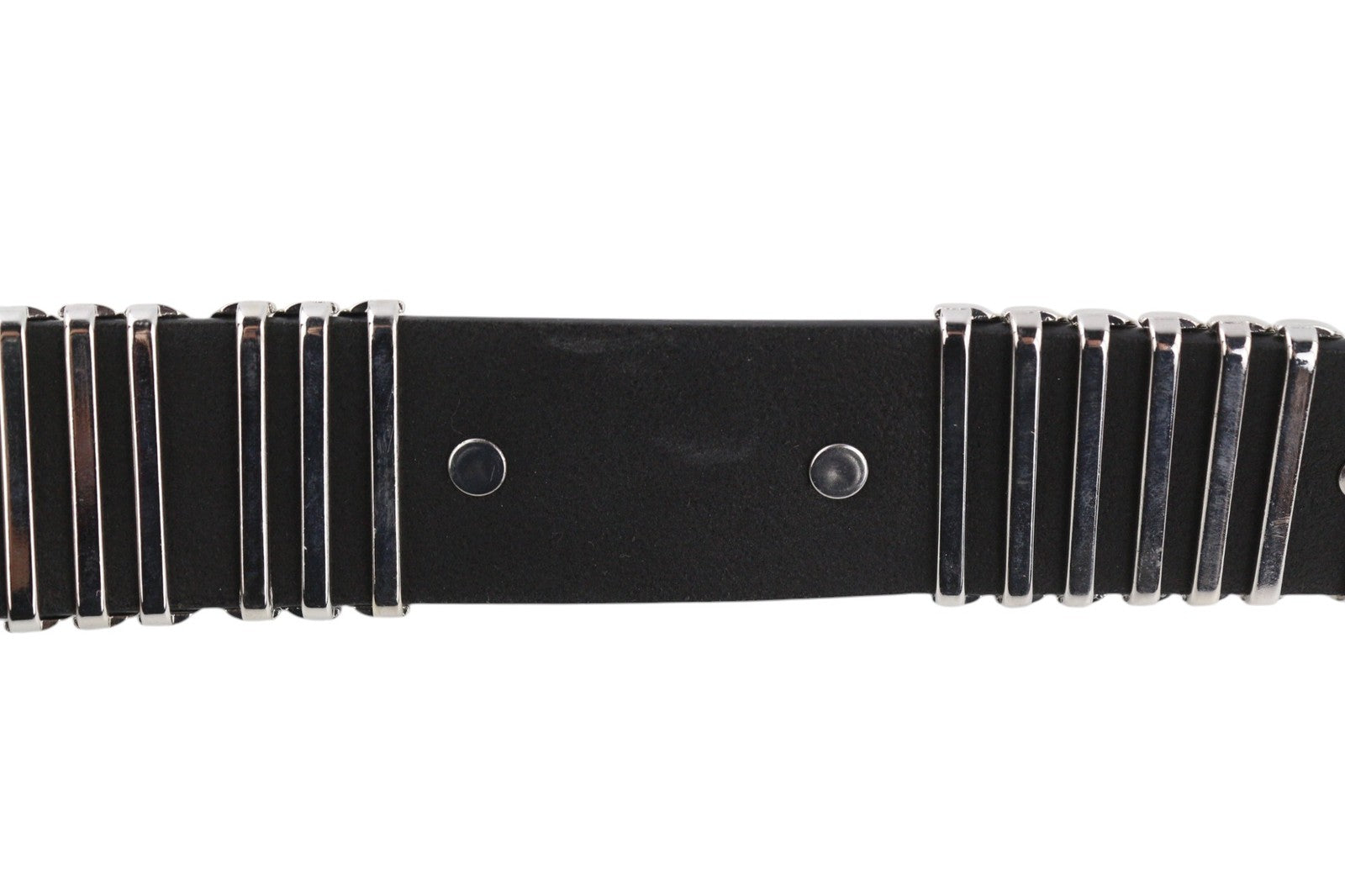 DIESEL D-Burny Women Belt 85 cm Black Leather Detailed Metal Buckle RRP180