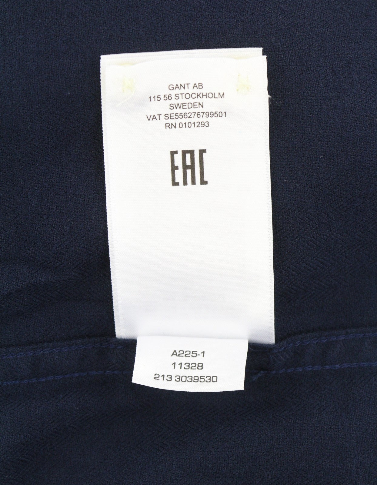 GANT Reg Herringbone Flannel Men Shirt L Evening Blue Button-Down Neck Casual