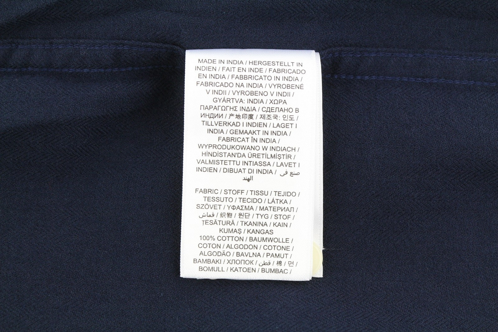 GANT Reg Herringbone Flannel Men Shirt L Evening Blue Button-Down Neck Casual