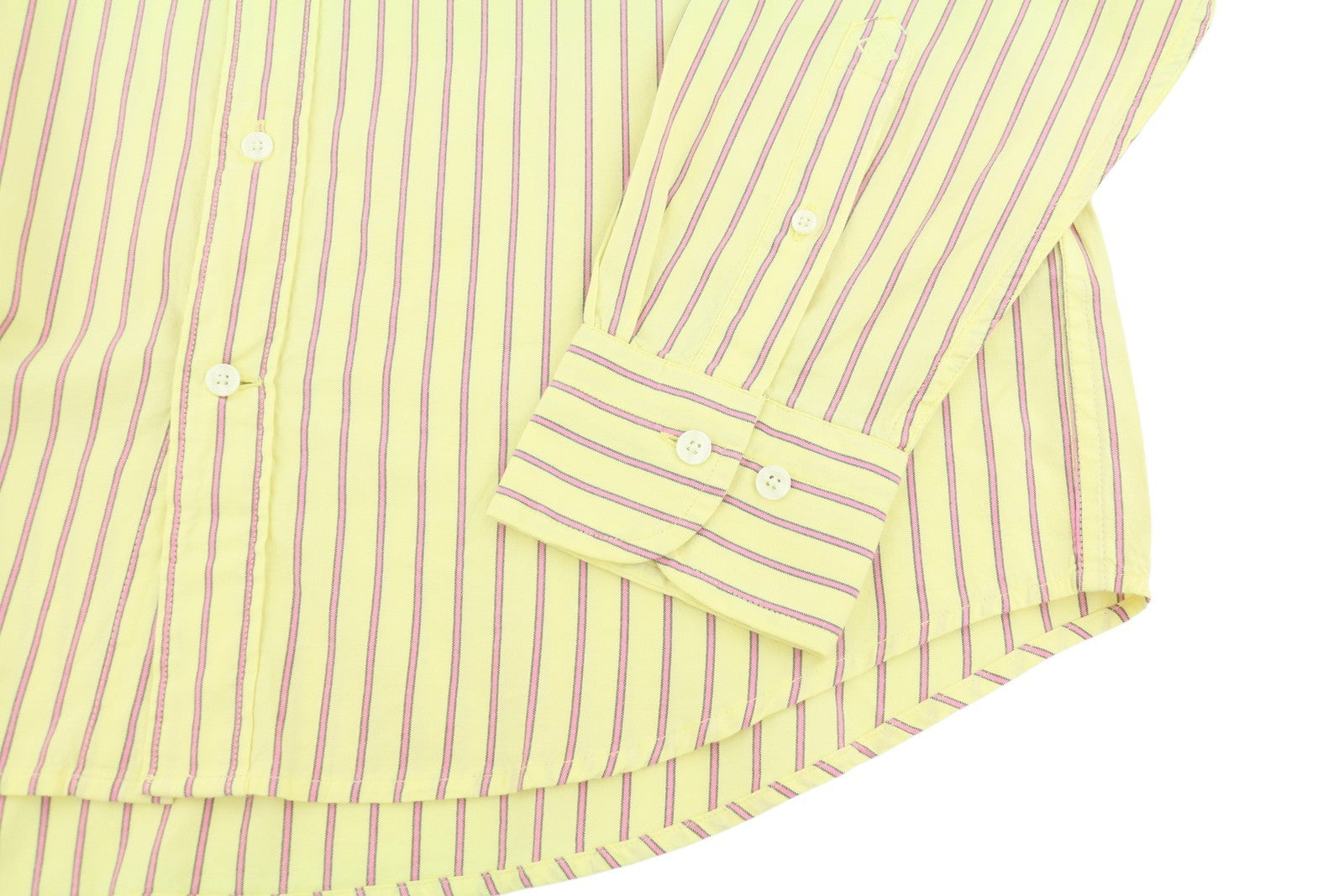 GANT Rel Oxford Stripe vyriški marškinėliai S, citrininė spalva, sagomis užsegama apykakle, užlopytomis kišenėmis, laisvalaikio stilius 